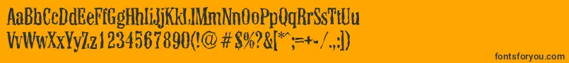 ColonelrandomRegular Font – Black Fonts on Orange Background