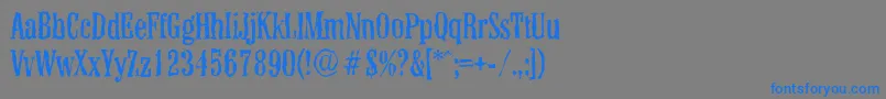 ColonelrandomRegular Font – Blue Fonts on Gray Background
