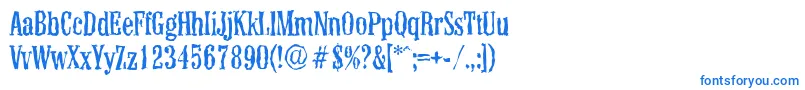 ColonelrandomRegular Font – Blue Fonts on White Background