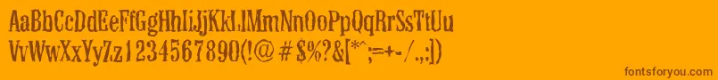 ColonelrandomRegular Font – Brown Fonts on Orange Background