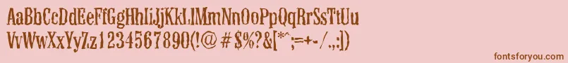 ColonelrandomRegular Font – Brown Fonts on Pink Background