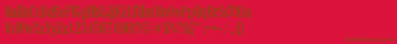 ColonelrandomRegular Font – Brown Fonts on Red Background