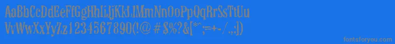 ColonelrandomRegular Font – Gray Fonts on Blue Background
