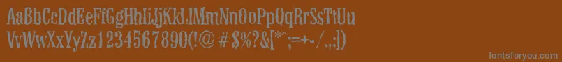 ColonelrandomRegular Font – Gray Fonts on Brown Background