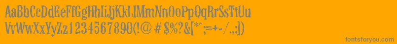 ColonelrandomRegular Font – Gray Fonts on Orange Background