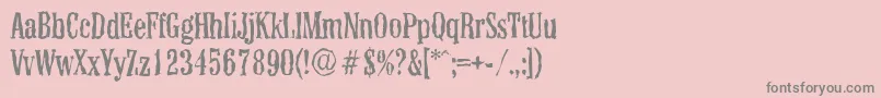 ColonelrandomRegular Font – Gray Fonts on Pink Background