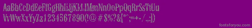 ColonelrandomRegular Font – Gray Fonts on Purple Background