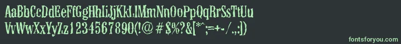 ColonelrandomRegular Font – Green Fonts on Black Background