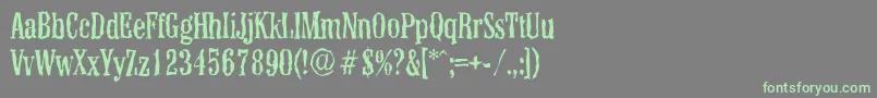 ColonelrandomRegular Font – Green Fonts on Gray Background