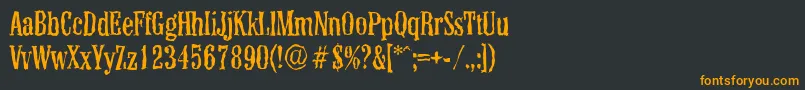ColonelrandomRegular Font – Orange Fonts on Black Background