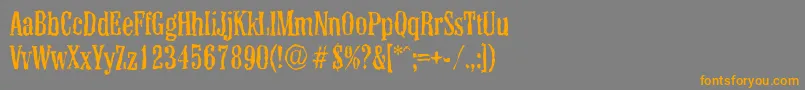 ColonelrandomRegular Font – Orange Fonts on Gray Background