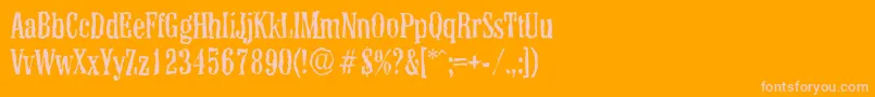 ColonelrandomRegular Font – Pink Fonts on Orange Background