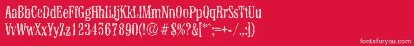 ColonelrandomRegular Font – Pink Fonts on Red Background