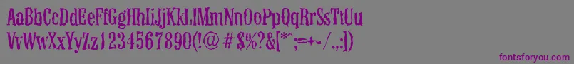 ColonelrandomRegular Font – Purple Fonts on Gray Background