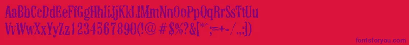 ColonelrandomRegular Font – Purple Fonts on Red Background