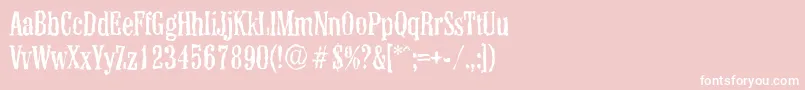 ColonelrandomRegular Font – White Fonts on Pink Background