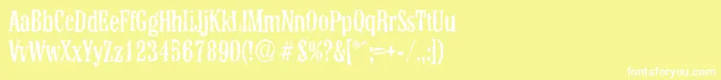 ColonelrandomRegular Font – White Fonts on Yellow Background
