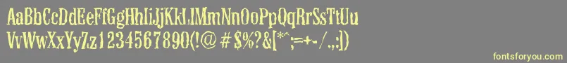 ColonelrandomRegular Font – Yellow Fonts on Gray Background