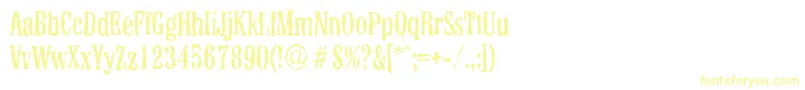 ColonelrandomRegular Font – Yellow Fonts on White Background