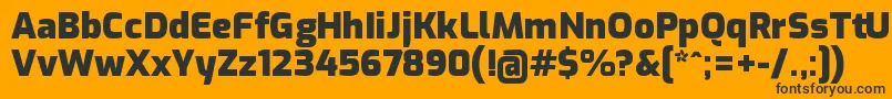 ExoBlack Font – Black Fonts on Orange Background