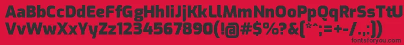 ExoBlack Font – Black Fonts on Red Background