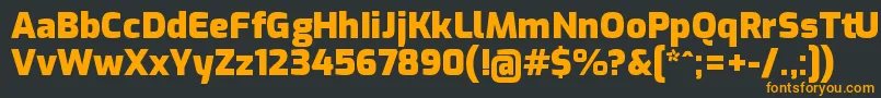 ExoBlack Font – Orange Fonts on Black Background