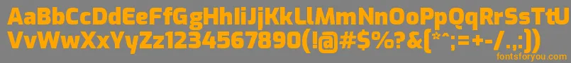 ExoBlack Font – Orange Fonts on Gray Background