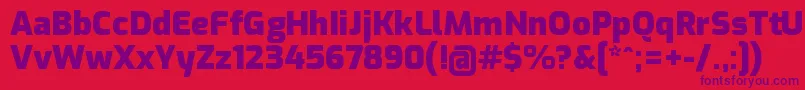 ExoBlack Font – Purple Fonts on Red Background