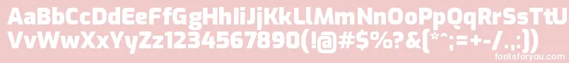 ExoBlack Font – White Fonts on Pink Background