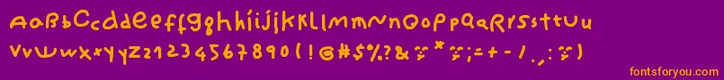 Подробнее о шрифте CantikaCuteHandwriting Шрифт CantikaCuteHandwriting – оранжевые шрифты на фиолетовом фоне