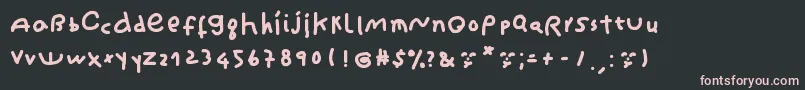 fuente CantikaCuteHandwriting – Fuentes Rosadas Sobre Fondo Negro