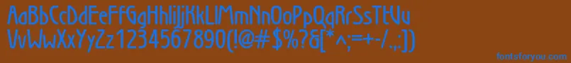 Secessionwiendemic Font – Blue Fonts on Brown Background