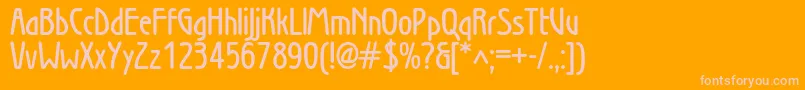 Secessionwiendemic Font – Pink Fonts on Orange Background