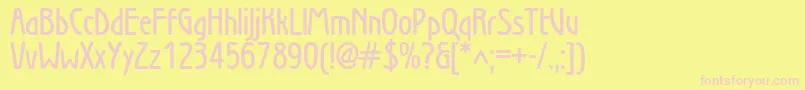 Secessionwiendemic Font – Pink Fonts on Yellow Background