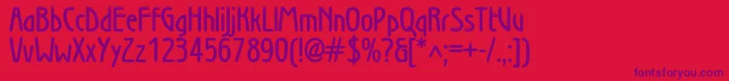 Secessionwiendemic Font – Purple Fonts on Red Background