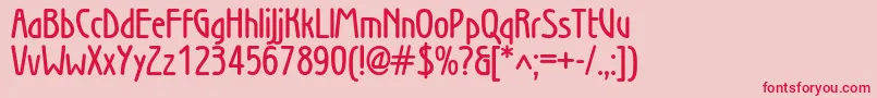 Secessionwiendemic Font – Red Fonts on Pink Background