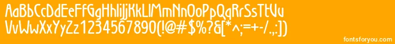 Secessionwiendemic Font – White Fonts on Orange Background