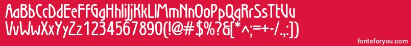 Secessionwiendemic Font – White Fonts on Red Background