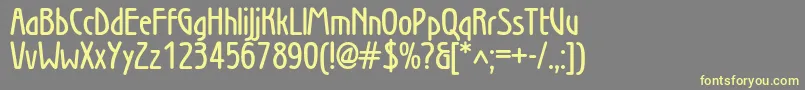 Secessionwiendemic Font – Yellow Fonts on Gray Background
