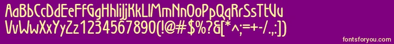 Secessionwiendemic Font – Yellow Fonts on Purple Background