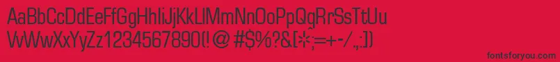 EuralsmalldbNormal Font – Black Fonts on Red Background