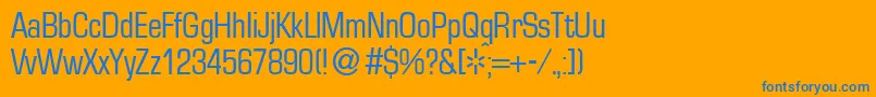 EuralsmalldbNormal Font – Blue Fonts on Orange Background