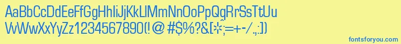 EuralsmalldbNormal Font – Blue Fonts on Yellow Background