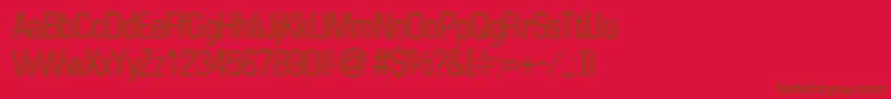 EuralsmalldbNormal Font – Brown Fonts on Red Background