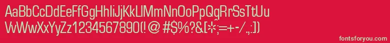 EuralsmalldbNormal Font – Green Fonts on Red Background