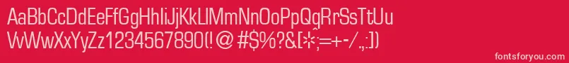 EuralsmalldbNormal Font – Pink Fonts on Red Background