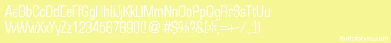 EuralsmalldbNormal Font – White Fonts on Yellow Background