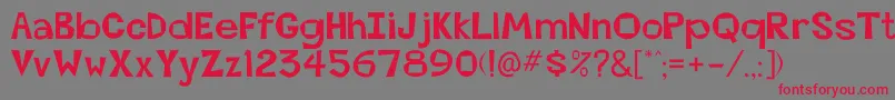 Beatsville Font – Red Fonts on Gray Background