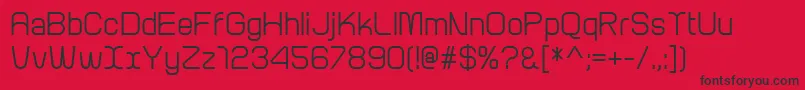 ArcleMedium Font – Black Fonts on Red Background