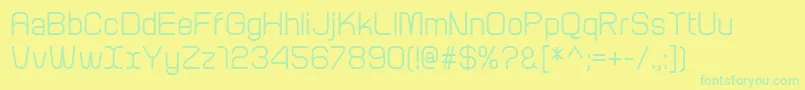 ArcleMedium Font – Green Fonts on Yellow Background